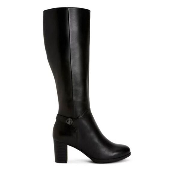Gianni Bini Shoes - GIANNI BINI Adonnys Black Leather Wide Calf Boot Size 10WC